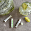 lip balm shea butter and castor oil moisturizing and lip repair. Lime flavour. Made in Montreal, natural, cruelty free